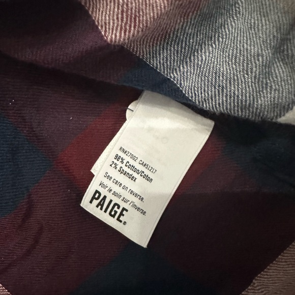 PAIGE Multicolor Plaid Button-Down Shirt - Picture 4 of 4
